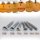 Nástroj na rezbárstvo z kože, japonský remeselný nástroj na tlač P208/P206/P233/P703/P972/P367, kožená pečiatka.