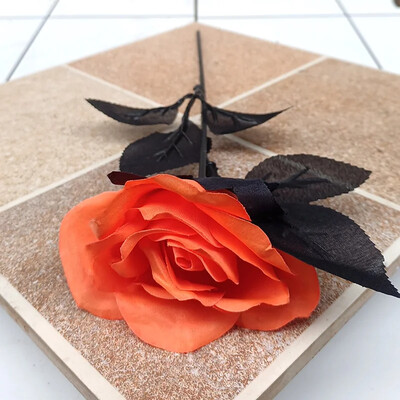5db 8-9cm selyem fekete rózsa művirág fej csokor Otthoni nappali esküvői karácsonyi dekoráció újévi dekoráció