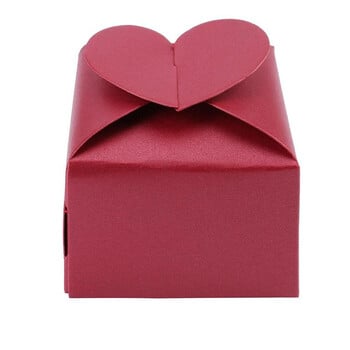 10 τμχ/παρτίδα Hot Sale Wedding Dragees Box Colorful Love Heart Candy Box Συσκευασία Κουτιά δώρου γάμου για επισκέπτες