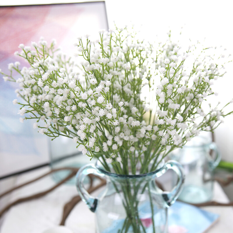 1 buc Floare artificială Babysbreath Cap de floare fals pentru nuntă Accesoriu pentru buchet de flori DIY Home Hotel Decoratiuni de petrecere