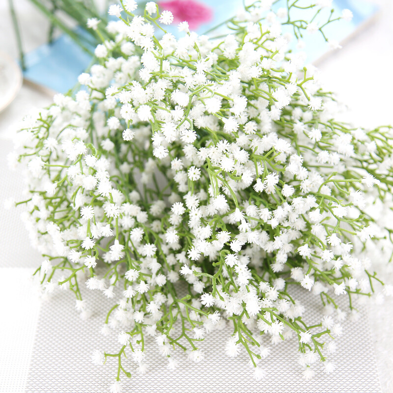 1 buc Floare artificială Babysbreath Cap de floare fals pentru nuntă Accesoriu pentru buchet de flori DIY Home Hotel Decoratiuni de petrecere