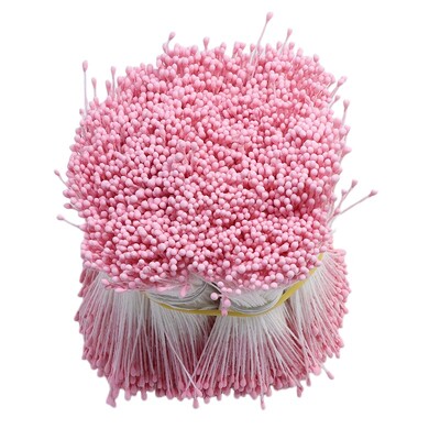 3800 τμχ 1mm Διπλή κεφαλή Stamen DIY Artificial Mini Floral λουλούδι stamen pistil Muted Color Stamen