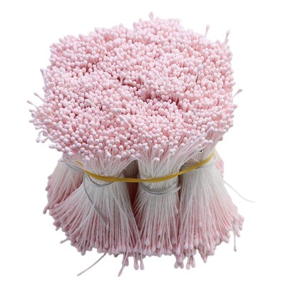 3800 τμχ 1mm Διπλή κεφαλή Stamen DIY Artificial Mini Floral λουλούδι stamen pistil Muted Color Stamen