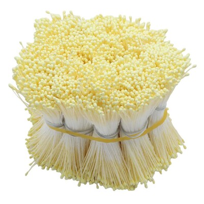 3800 τμχ 1mm Διπλή κεφαλή Stamen DIY Artificial Mini Floral λουλούδι stamen pistil Muted Color Stamen