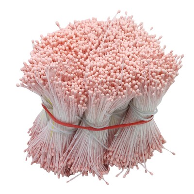 3800 τμχ 1mm Διπλή κεφαλή Stamen DIY Artificial Mini Floral λουλούδι stamen pistil Muted Color Stamen