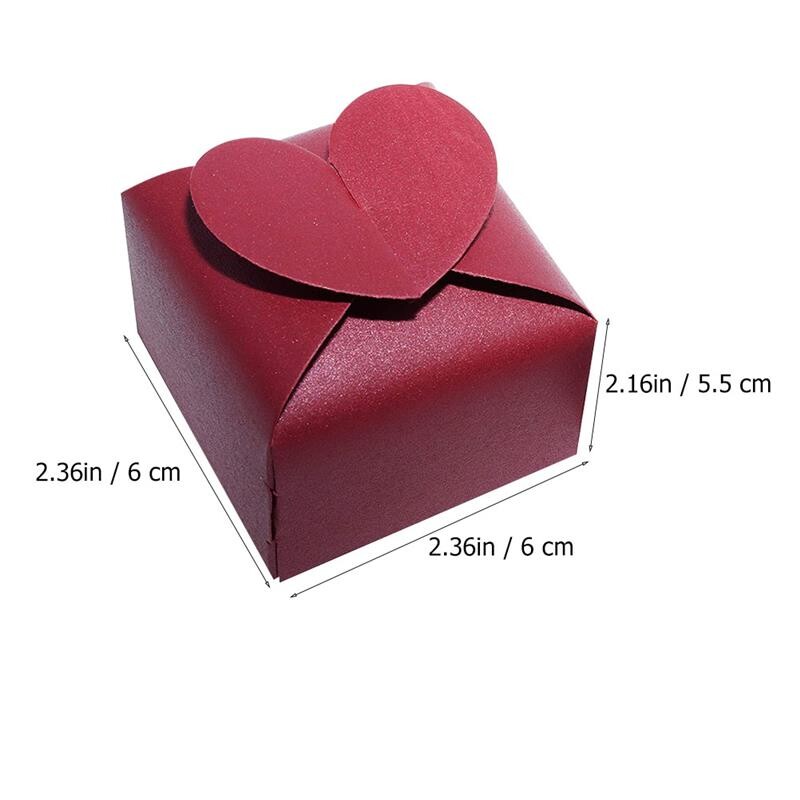 Cutie de bomboane de nuntă în formă de inimă 50 buc. Cutie de cadou pentru prăjituri de ciocolată