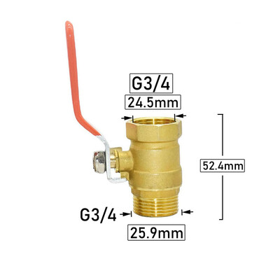 Sárgaréz G1/2 G3/4 G1 Apa menetes csatlakozó golyóscsap réz fém menetes vízcső csatlakozó javítás csap réz szerelvények