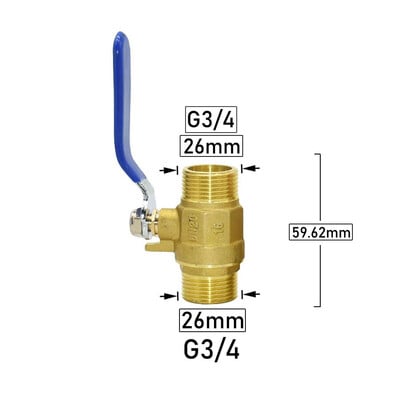 Sárgaréz G1/2 G3/4 G1 Apa menetes csatlakozó golyóscsap réz fém menetes vízcső csatlakozó javítás csap réz szerelvények