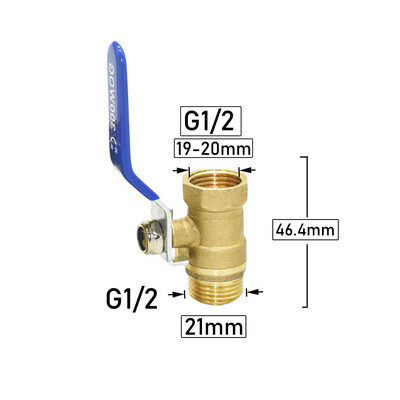 Sárgaréz G1/2 G3/4 G1 Apa menetes csatlakozó golyóscsap réz fém menetes vízcső csatlakozó javítás csap réz szerelvények