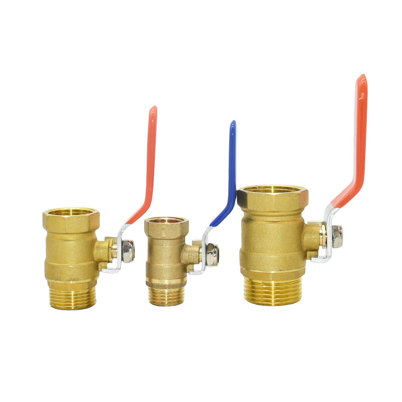 Sárgaréz G1/2 G3/4 G1 Apa menetes csatlakozó golyóscsap réz fém menetes vízcső csatlakozó javítás csap réz szerelvények