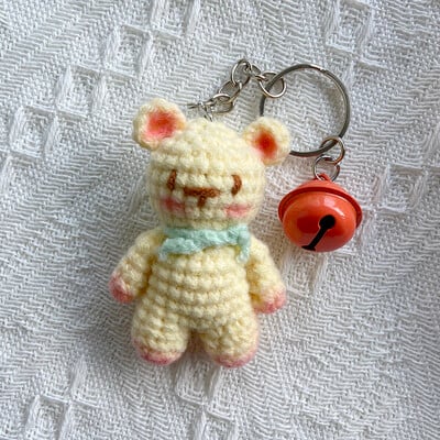 Ručno izrađeni DIY gotov heklani pleteni privjesak medvjed, djeca, djeca, slatki poklon, torba, privjesak za ključeve