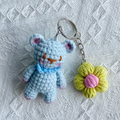 Ručno izrađeni DIY gotov heklani pleteni privjesak medvjed, djeca, djeca, slatki poklon, torba, privjesak za ključeve