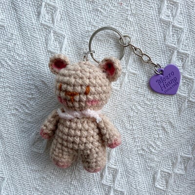 Ručno izrađeni DIY gotov heklani pleteni privjesak medvjed, djeca, djeca, slatki poklon, torba, privjesak za ključeve