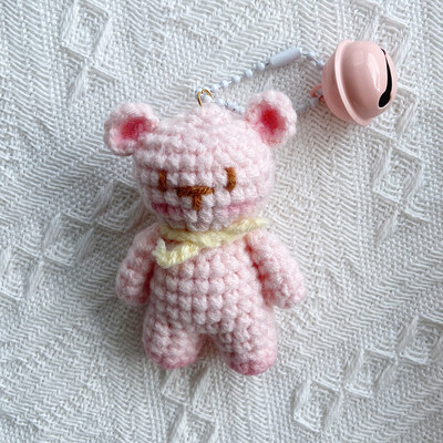 Ručno izrađeni DIY gotov heklani pleteni privjesak medvjed, djeca, djeca, slatki poklon, torba, privjesak za ključeve