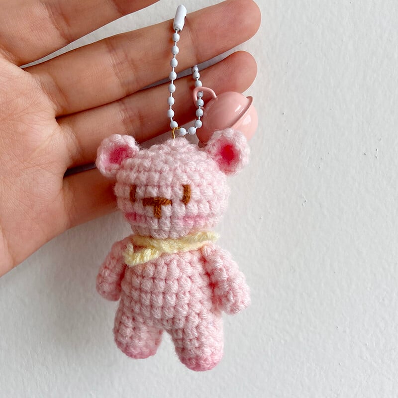 Ručno izrađeni DIY gotov heklani pleteni privjesak medvjed, djeca, djeca, slatki poklon, torba, privjesak za ključeve