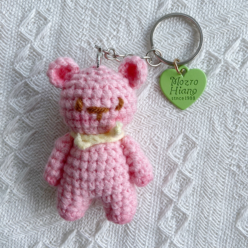 Ručno izrađeni DIY gotov heklani pleteni privjesak medvjed, djeca, djeca, slatki poklon, torba, privjesak za ključeve