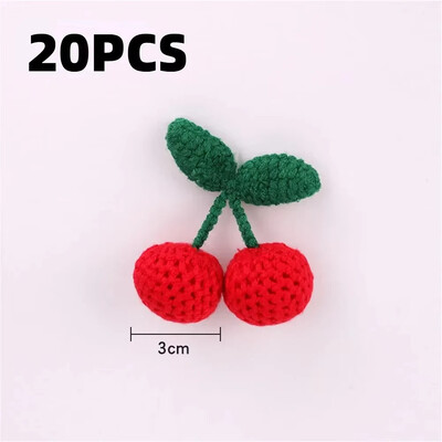 Pletená vlnená priadza, čerešňový háčik, DIY ozdoby, remeselné potreby, oblečenie, klobúk, topánky, kľúčenka, náušnice, dekorácia, prívesok, 10 ks, tkanie