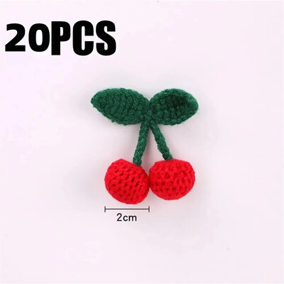 Pletená vlnená priadza, čerešňový háčik, DIY ozdoby, remeselné potreby, oblečenie, klobúk, topánky, kľúčenka, náušnice, dekorácia, prívesok, 10 ks, tkanie