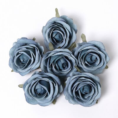 10 τμχ Τριαντάφυλλο Τεχνητά Λουλούδια Μεταξωτό Ψεύτικα Λουλούδια Κεφαλές για Διακόσμηση Σπιτιού Διακόσμηση Γάμου Νυφικά DIY Στολίδια στεφάνι Αξεσουάρ