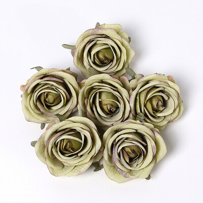 10 τμχ Τριαντάφυλλο Τεχνητά Λουλούδια Μεταξωτό Ψεύτικα Λουλούδια Κεφαλές για Διακόσμηση Σπιτιού Διακόσμηση Γάμου Νυφικά DIY Στολίδια στεφάνι Αξεσουάρ