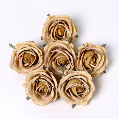 10 τμχ Τριαντάφυλλο Τεχνητά Λουλούδια Μεταξωτό Ψεύτικα Λουλούδια Κεφαλές για Διακόσμηση Σπιτιού Διακόσμηση Γάμου Νυφικά DIY Στολίδια στεφάνι Αξεσουάρ