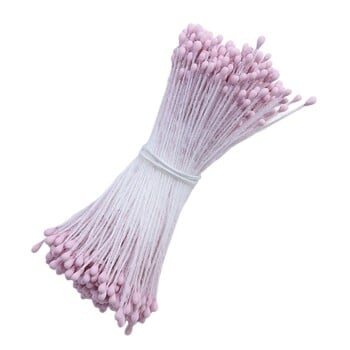 380 τμχ 1mm Διπλή κεφαλή Stamen DIY Artificial Mini Floral λουλούδι stamen pistil Muted Color Stamen