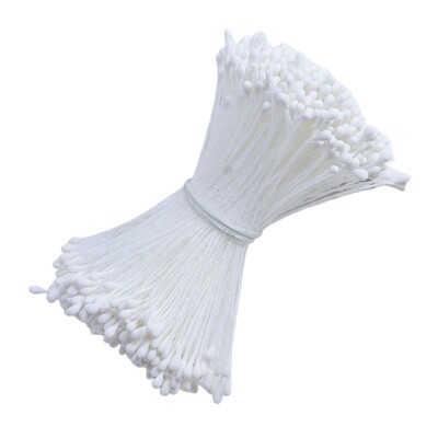 380db 1mm-es duplafejű porzó DIY mesterséges mini virágos virágporzó bibe Némított színű porzó