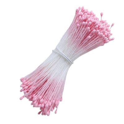 380db 1mm-es duplafejű porzó DIY mesterséges mini virágos virágporzó bibe Némított színű porzó