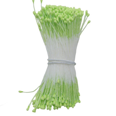 380db 1mm-es duplafejű porzó DIY mesterséges mini virágos virágporzó bibe Némított színű porzó