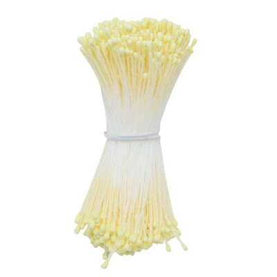 380db 1mm-es duplafejű porzó DIY mesterséges mini virágos virágporzó bibe Némított színű porzó