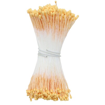 380db 1mm-es duplafejű porzó DIY mesterséges mini virágos virágporzó bibe Némított színű porzó