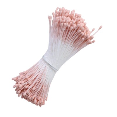 380db 1mm-es duplafejű porzó DIY mesterséges mini virágos virágporzó bibe Némított színű porzó