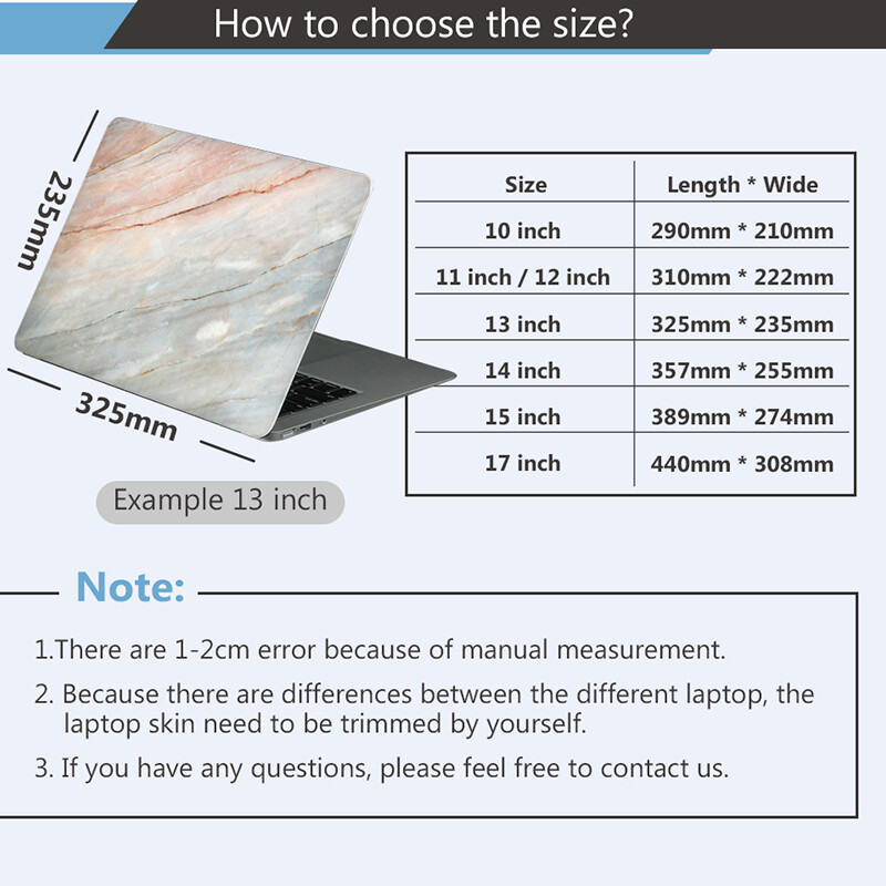 DIY klēpjdatora apvalka klēpjdatora uzlīme marmora vāka mākslas uzlīme 12/13/14/15/17 collu MacBook/HP/Acer/Dell/ASUS/Lenovo
