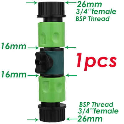 Dārza plastmasas vārsts ar ātro savienotāju 3/4" Sieviešu vītne 3/4" Vīriešu vītne Lauksaimniecība Laistīšanas pagarinātās šļūtenes adaptera slēdzis