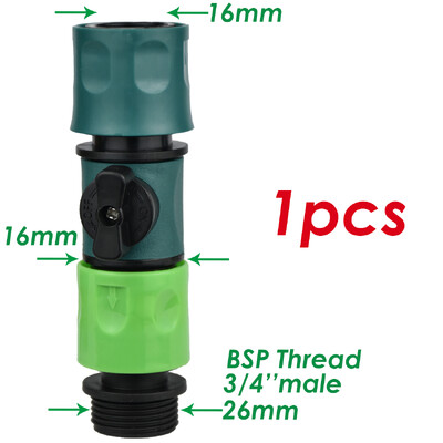 Dārza plastmasas vārsts ar ātro savienotāju 3/4" Sieviešu vītne 3/4" Vīriešu vītne Lauksaimniecība Laistīšanas pagarinātās šļūtenes adaptera slēdzis