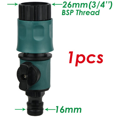 Dārza plastmasas vārsts ar ātro savienotāju 3/4" Sieviešu vītne 3/4" Vīriešu vītne Lauksaimniecība Laistīšanas pagarinātās šļūtenes adaptera slēdzis