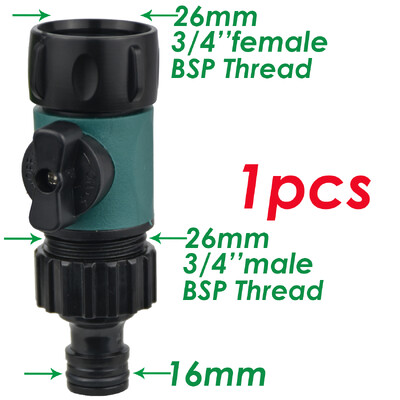 Dārza plastmasas vārsts ar ātro savienotāju 3/4" Sieviešu vītne 3/4" Vīriešu vītne Lauksaimniecība Laistīšanas pagarinātās šļūtenes adaptera slēdzis
