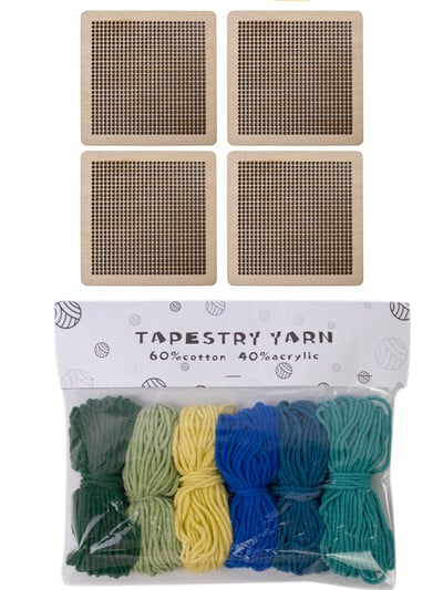 10x10cm 4 kom blok ploča za heklanje blok ploča Granny Square blok ploča s 1 set pređe za tapiserije za DIY pletenje heklanje