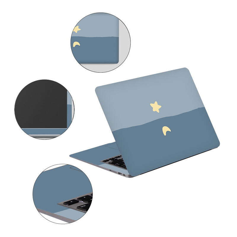 Krāsu savienojuma vāka klēpjdatora uzlīme DIY piezīmjdatora āda, ūdensizturīgs iekšējais stils Dell/ASUS/Huawei/HP/Lenovo 12/13/14/15/17 collas