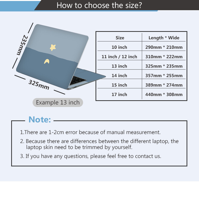 Krāsu savienojuma vāka klēpjdatora uzlīme DIY piezīmjdatora āda, ūdensizturīgs iekšējais stils Dell/ASUS/Huawei/HP/Lenovo 12/13/14/15/17 collas