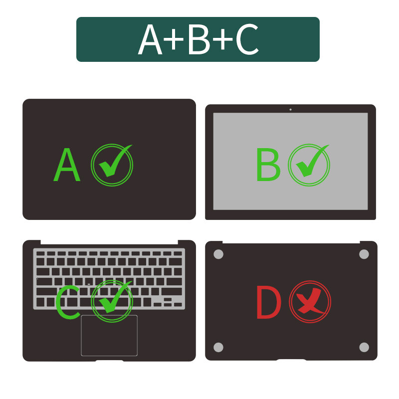 Krāsu savienojuma vāka klēpjdatora uzlīme DIY piezīmjdatora āda, ūdensizturīgs iekšējais stils Dell/ASUS/Huawei/HP/Lenovo 12/13/14/15/17 collas