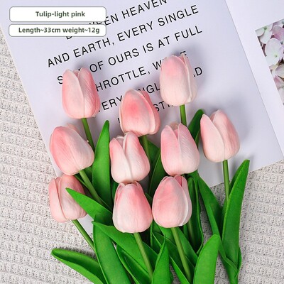 10 buchete de lalele artificiale de înaltă calitate - cu adevărat atingeți flori artificiale, decorațiuni pentru nuntă, casă și petrecere/Crăciun perfect