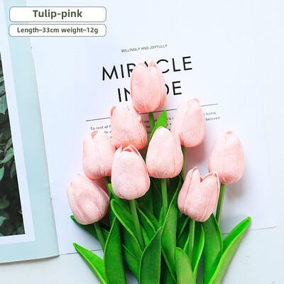 10 buchete de lalele artificiale de înaltă calitate - cu adevărat atingeți flori artificiale, decorațiuni pentru nuntă, casă și petrecere/Crăciun perfect