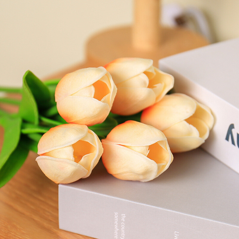 10 buchete de lalele artificiale de înaltă calitate - cu adevărat atingeți flori artificiale, decorațiuni pentru nuntă, casă și petrecere/Crăciun perfect