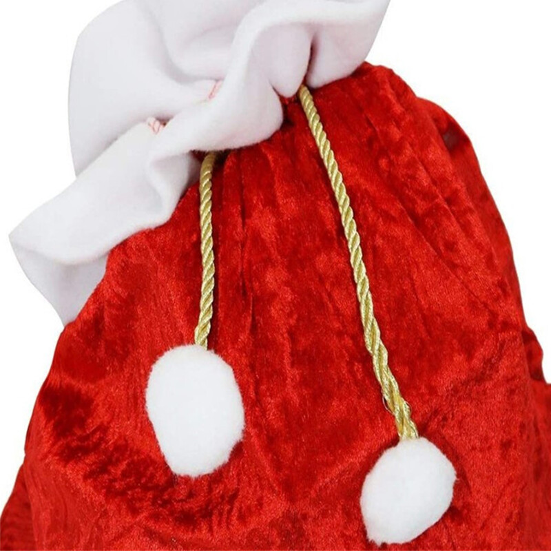 Darčekové tašky Santa Claus Červené zamatové vrecko so šnúrkou na sťahovanie Darčekové baliace vrecko Vianočné vrecká na darčeky Držiaky na darčeky Dekorácie Domáca párty