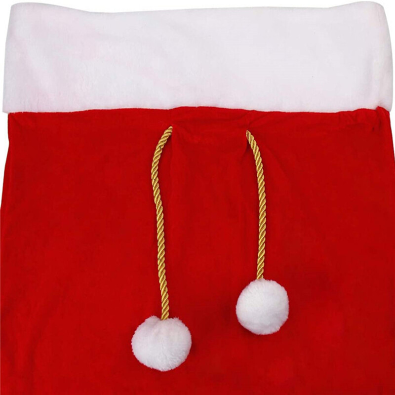Darčekové tašky Santa Claus Červené zamatové vrecko so šnúrkou na sťahovanie Darčekové baliace vrecko Vianočné vrecká na darčeky Držiaky na darčeky Dekorácie Domáca párty