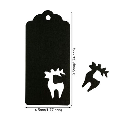 50db Vágott szarvasfa hó papír címkék karácsonyi ajándék címke cukorka süti táska dobozos akasztós címkék karácsonyi dekorációs kellékekhez