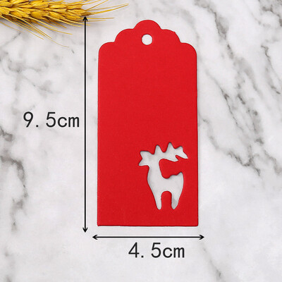 50db Vágott szarvasfa hó papír címkék karácsonyi ajándék címke cukorka süti táska dobozos akasztós címkék karácsonyi dekorációs kellékekhez