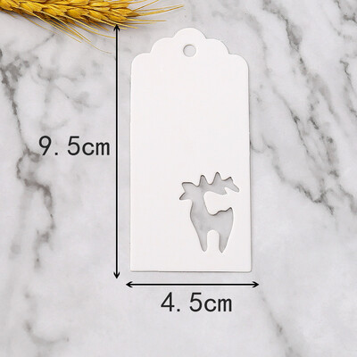 50db Vágott szarvasfa hó papír címkék karácsonyi ajándék címke cukorka süti táska dobozos akasztós címkék karácsonyi dekorációs kellékekhez