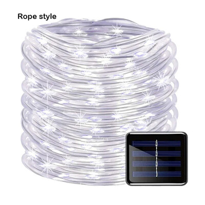1 balenie solárnych LED svetiel do exteriéru, záhrady, vianočnej dekorácie, girlandy, vianočné solárne lano, svetelná šnúrka, rozprávkový pásik 32m/22m/12m/7m